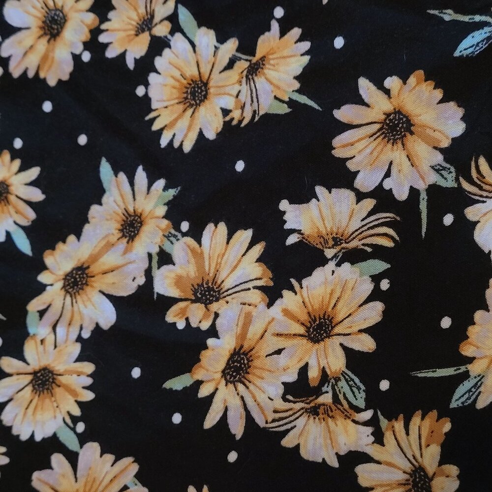 Wild Fable Floral Cropped Jumpsuit L Pockets Boho Cottagecore Country Girl - Picture 6 of 14
